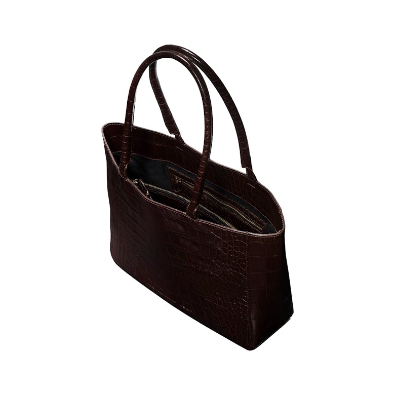 Shopper „brązowy błyszczący krokodyl”