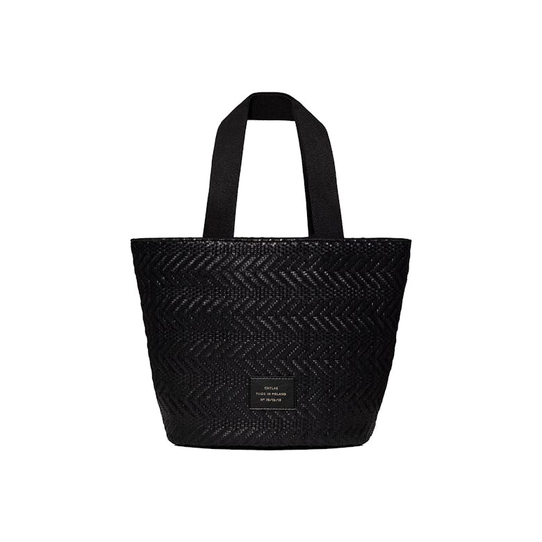 Small Tote Bag “black woven”