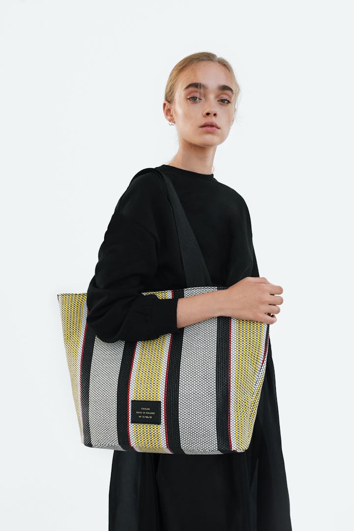 Big Tote Bag “striped woven”