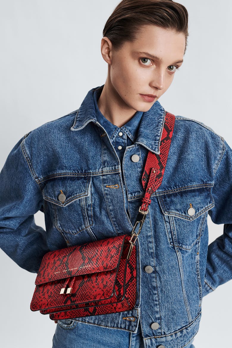 Shoulder Bag “red python”