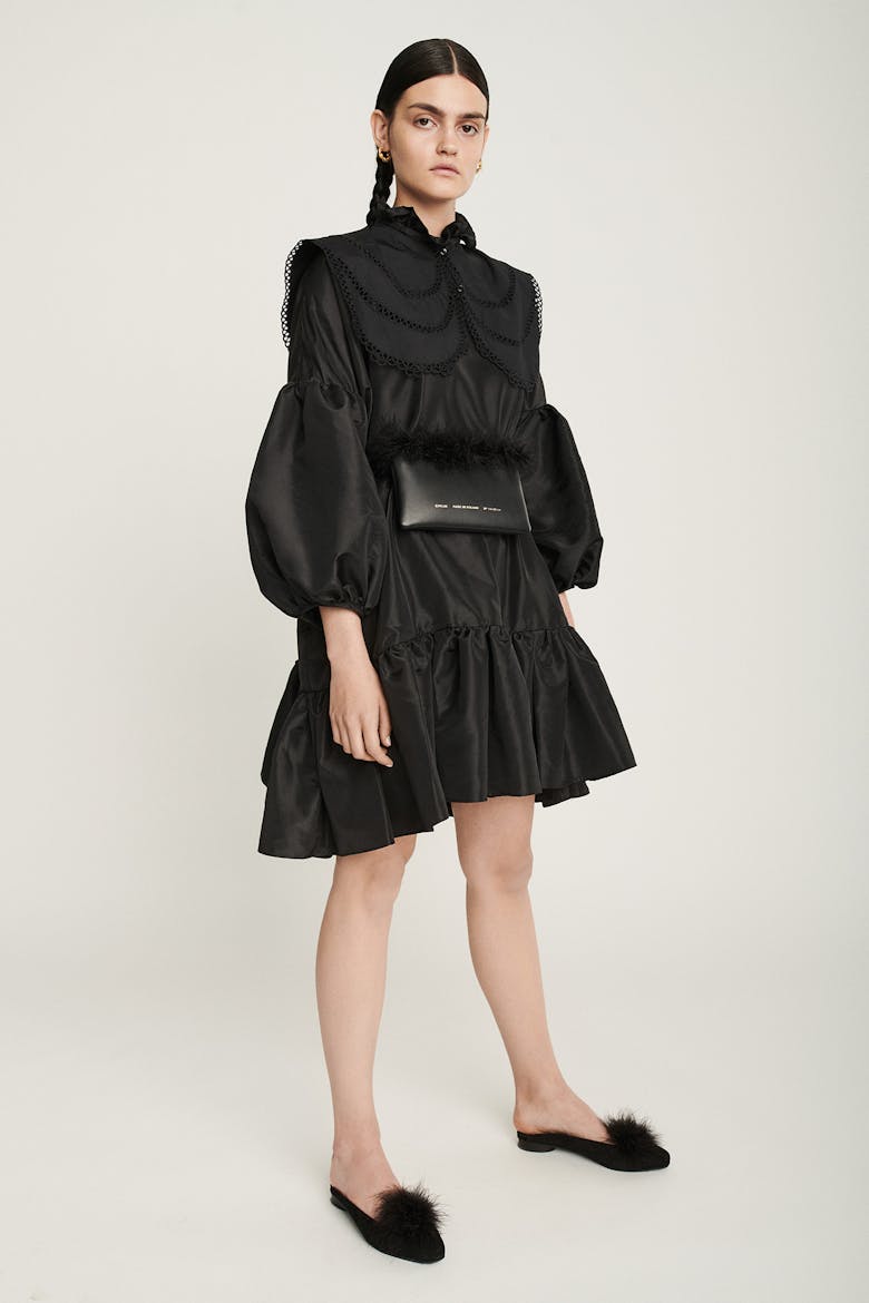 Feathered Mini Belt Bag Black