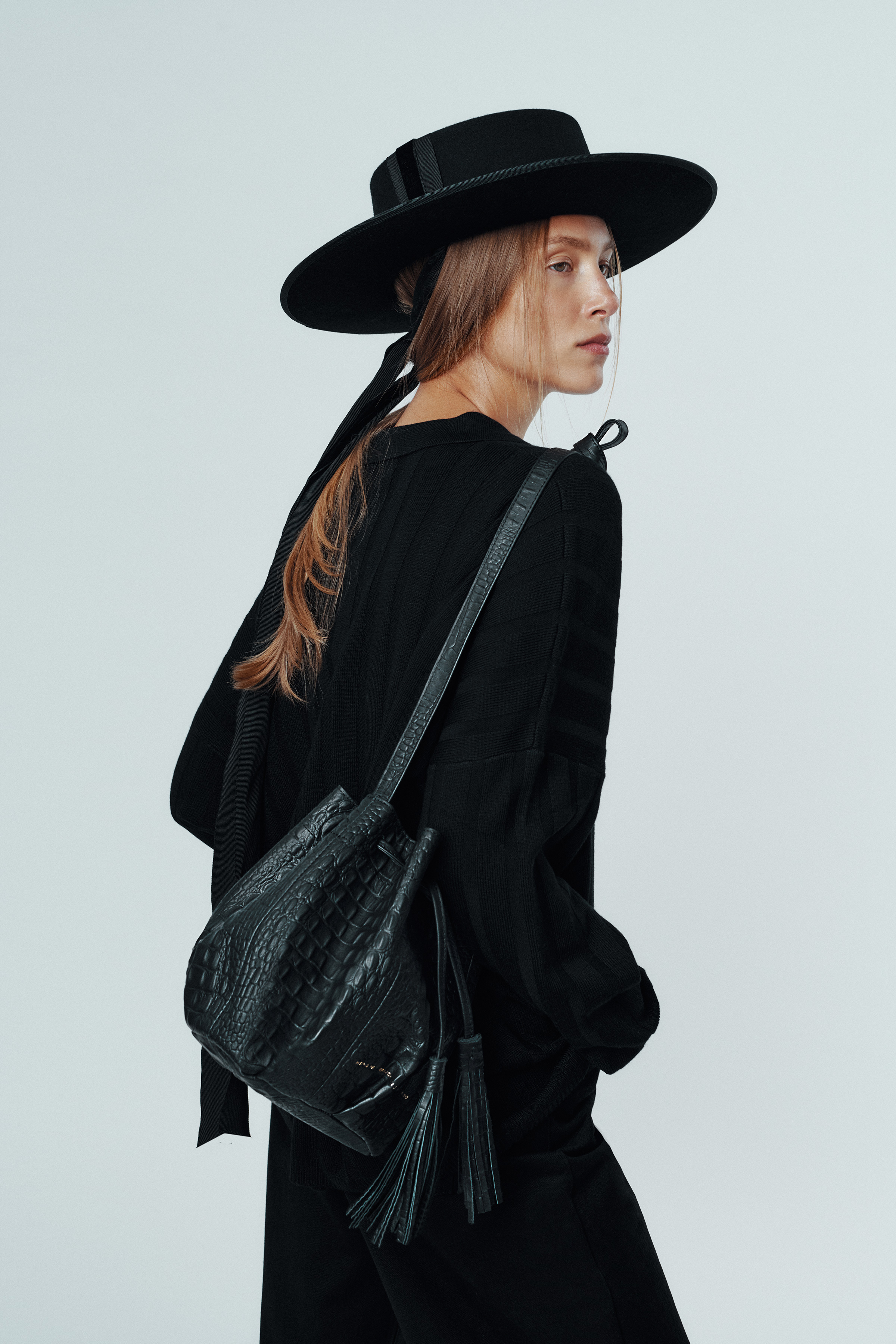 crocodile bucket bag