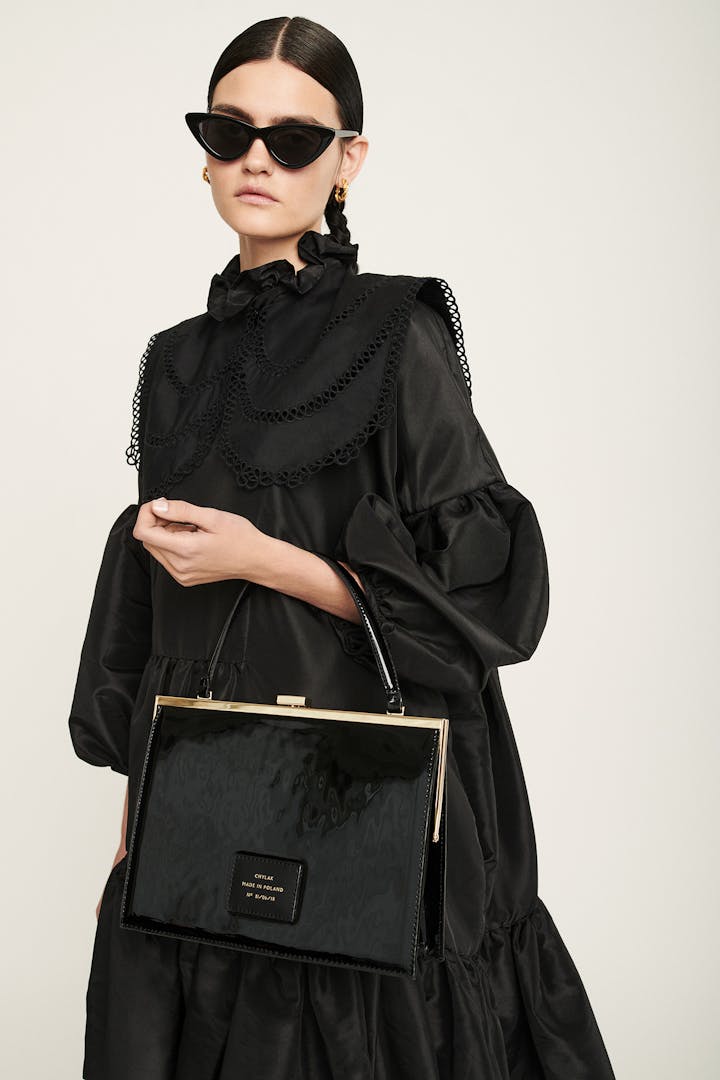 “Vintage” Clasp Bag “black patent leather”