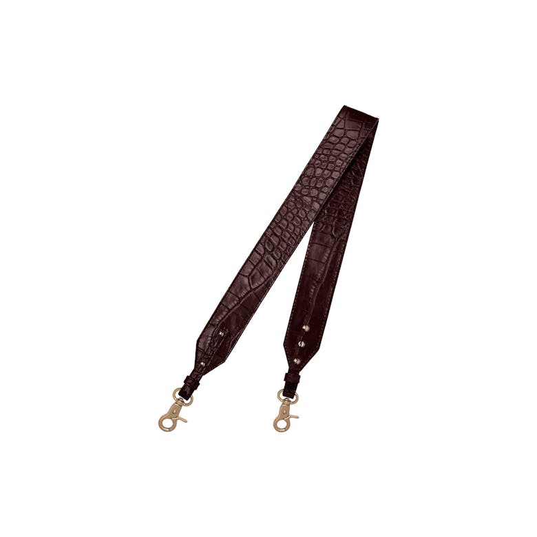 Mini Cylinder Bag “glossy burgundy crocodile”