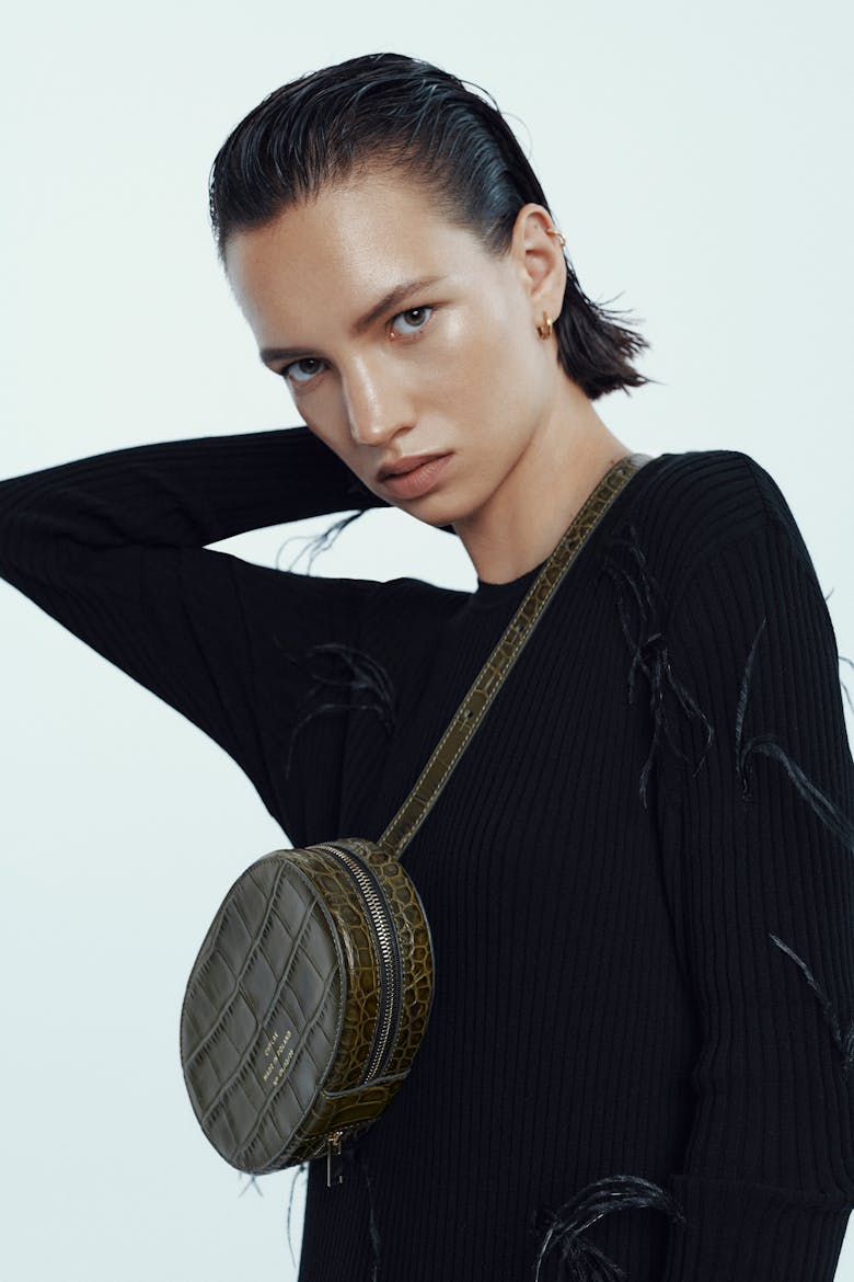 Ellipse Bag “olive crocodile”