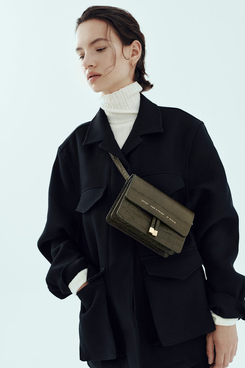 Mini Belt Bag “olive crocodile”