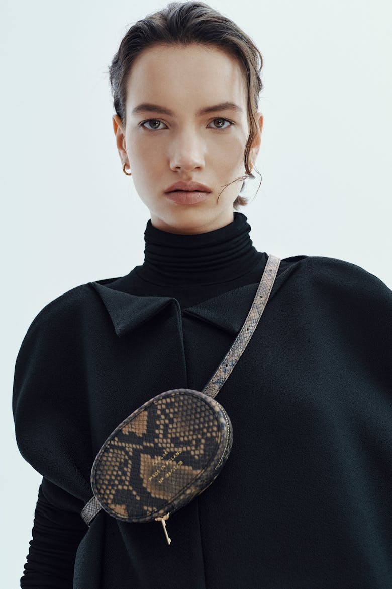 Mini Ellipse Bag “brown python”