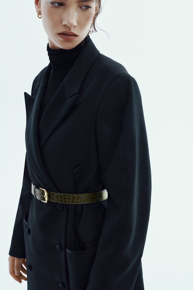 Retro Belt “olive crocodile” 