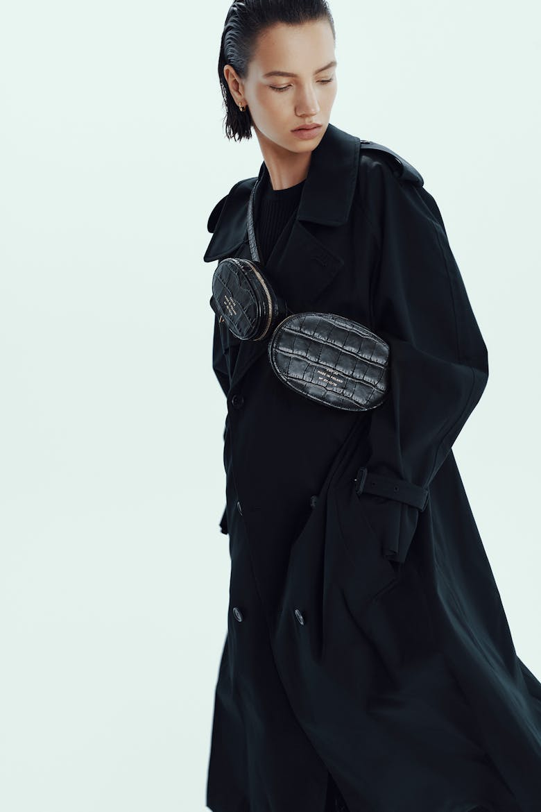 Ellipse Bag “glossy black crocodile”