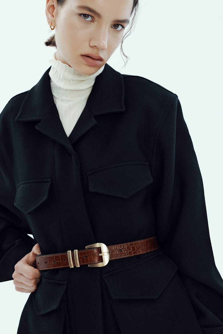 “Vintage” Belt “glossy caramel crocodile” 