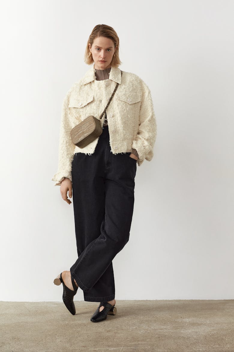 Camera Bag “beige crocodile”