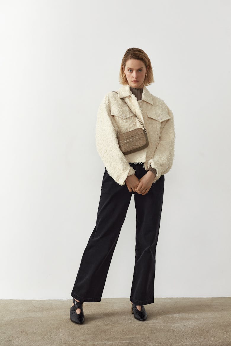 Camera Bag “beige crocodile”