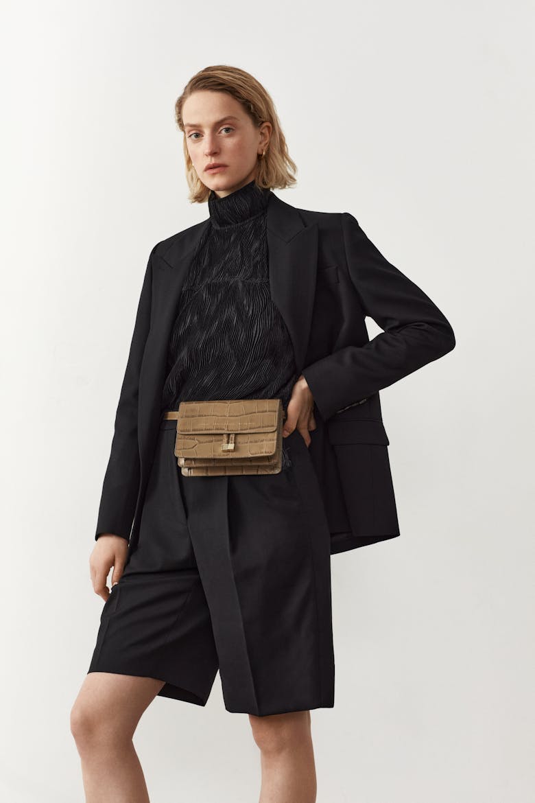 Mini Belt Bag “beige crocodile”