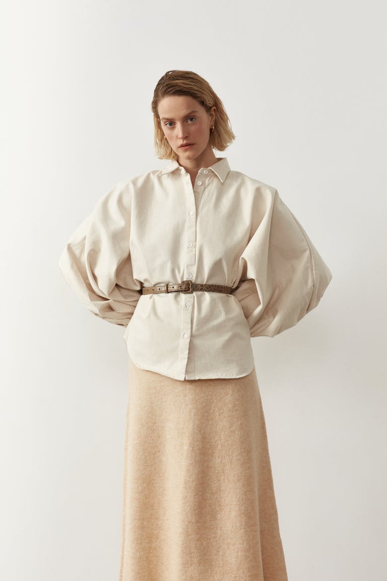 Narrow Belt “beige crocodile” 