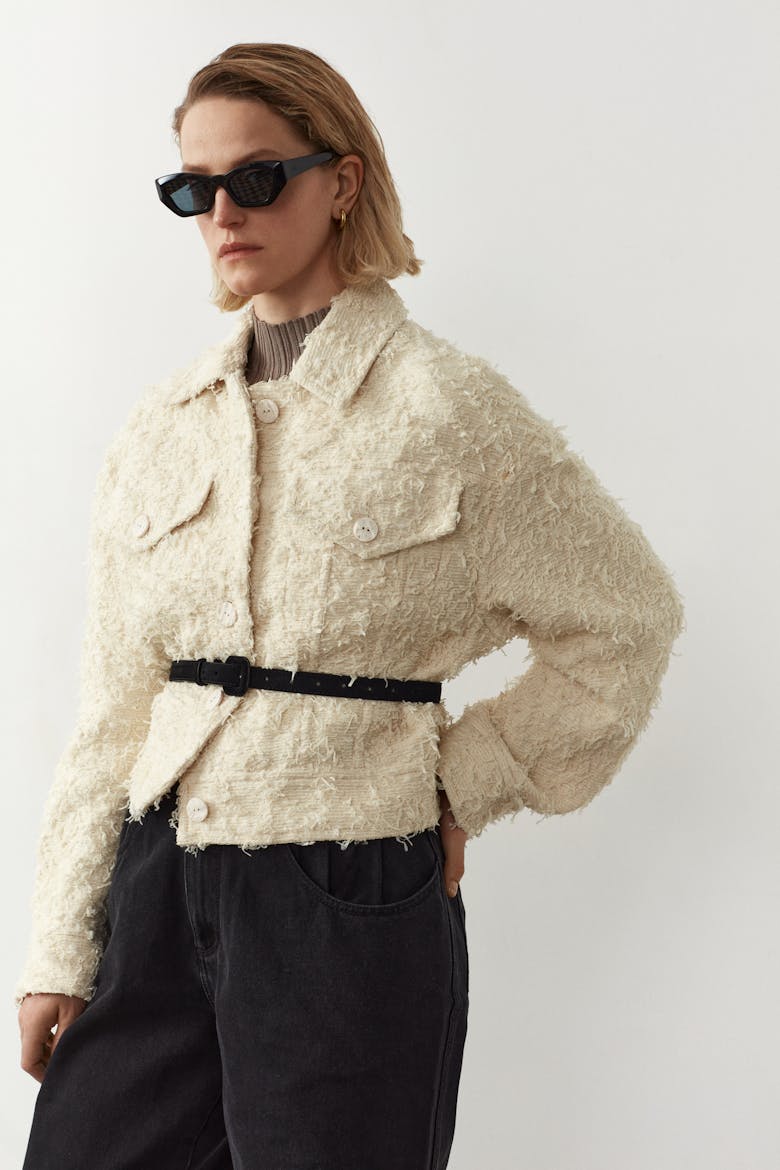 Narrow Suede Belt Black