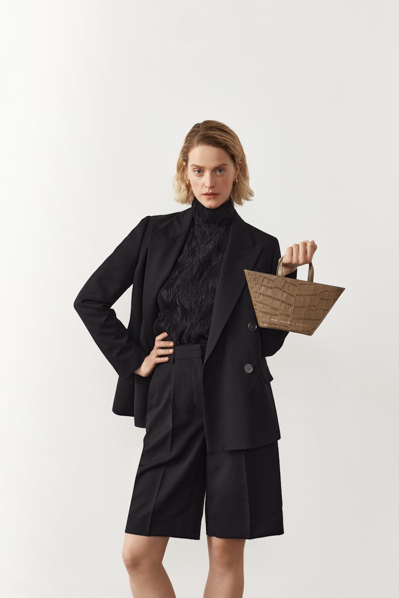 Trapeze Bag “beige crocodile”