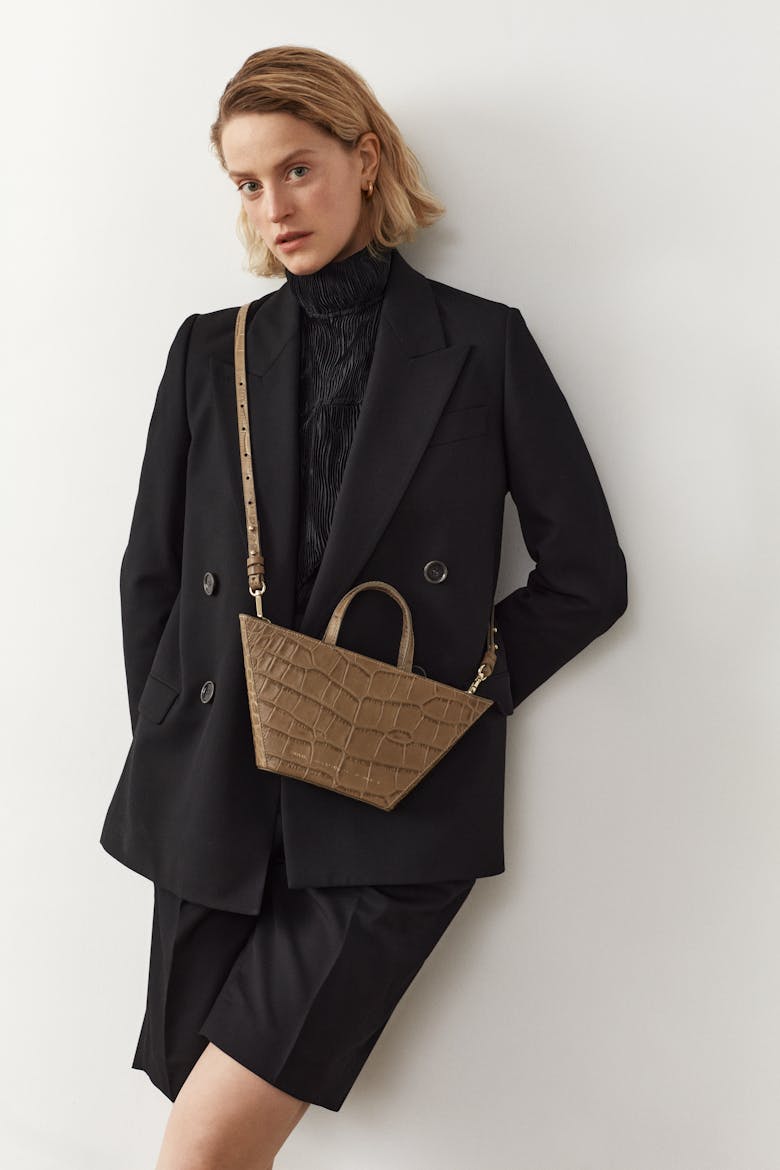 Trapeze Bag “beige crocodile”