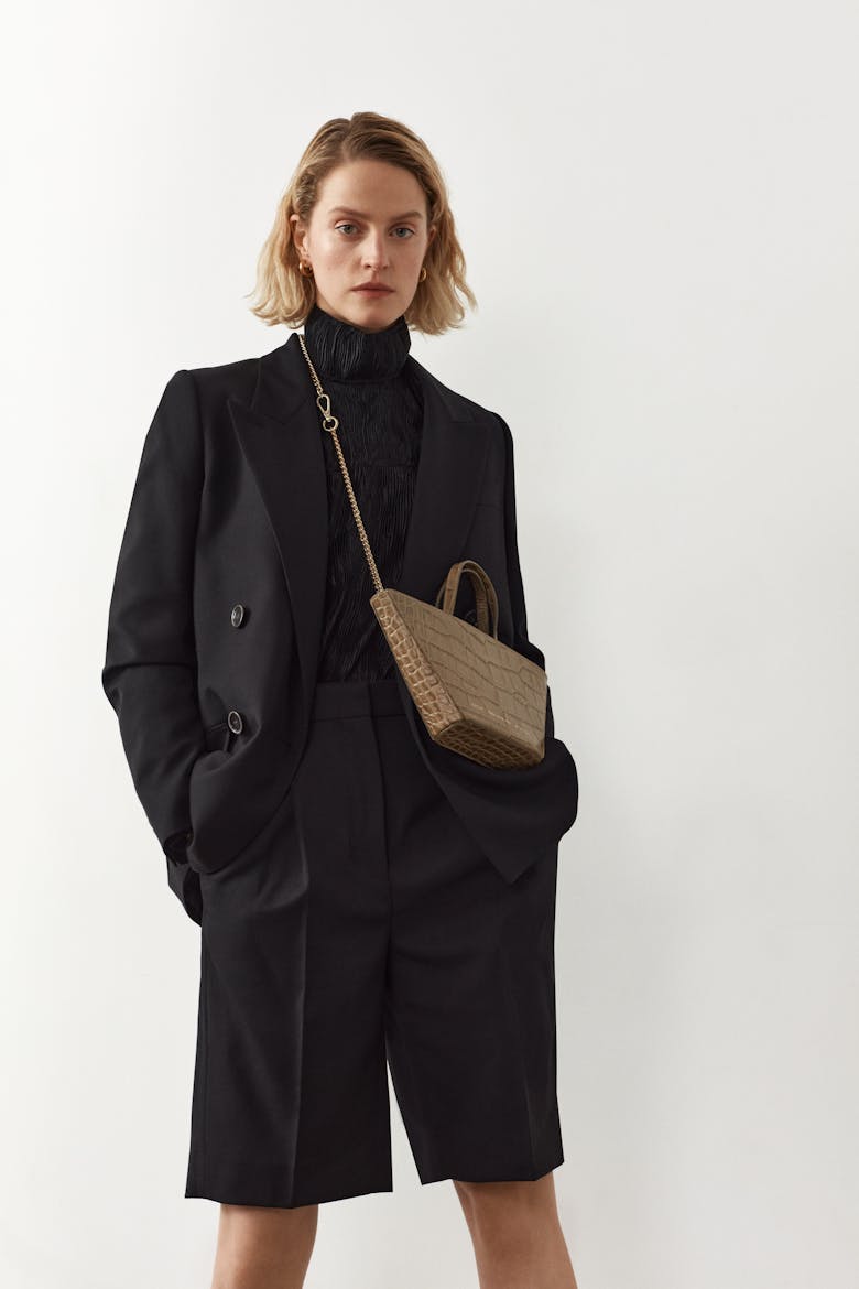 Trapeze Bag “beige crocodile”