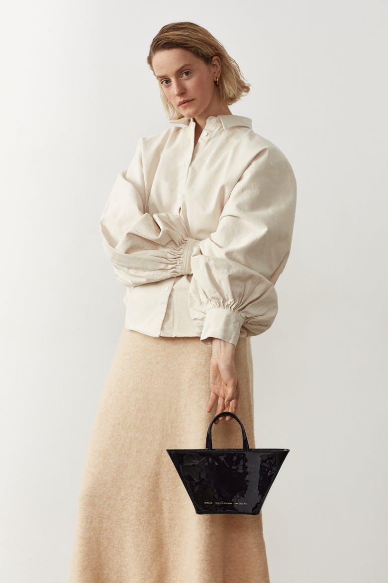 Trapeze Bag “black patent leather”