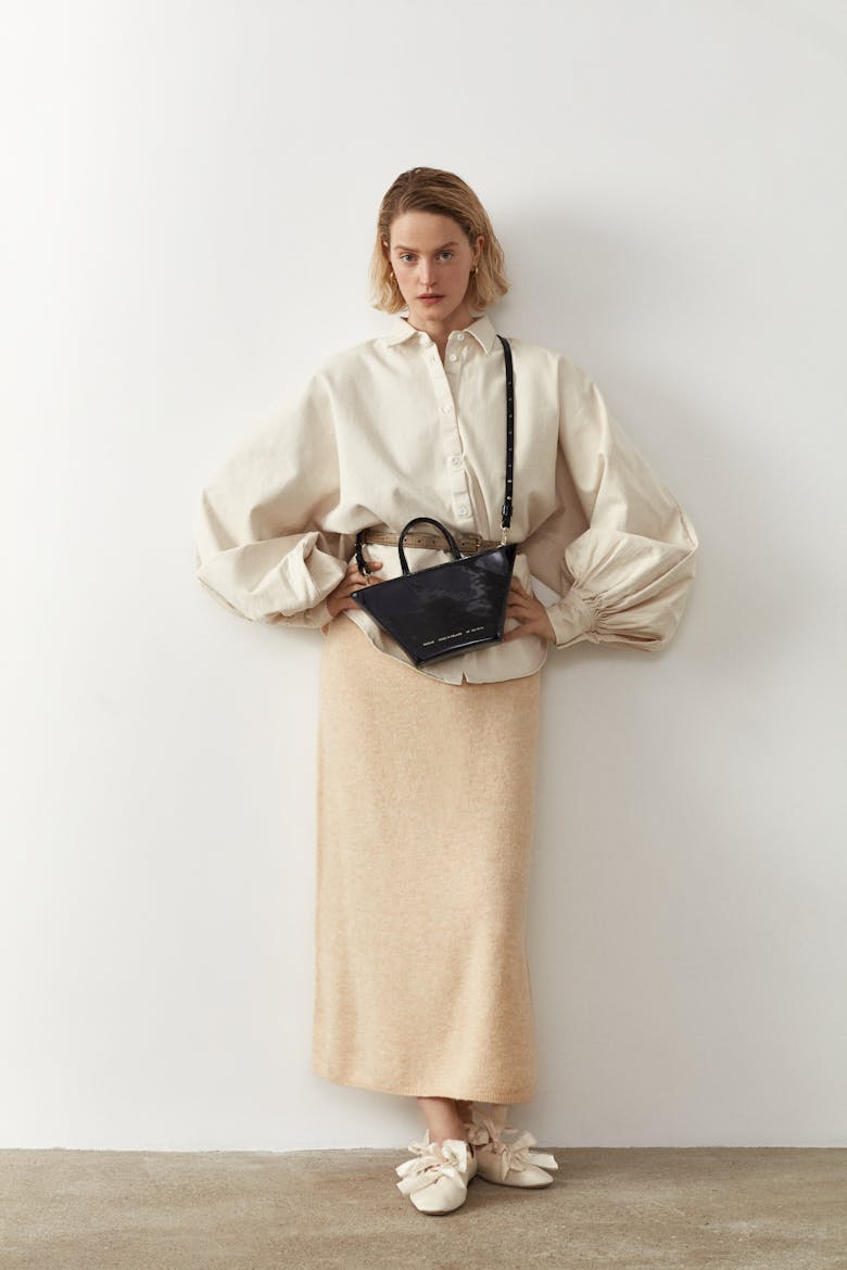 Trapeze Bag “black patent leather”