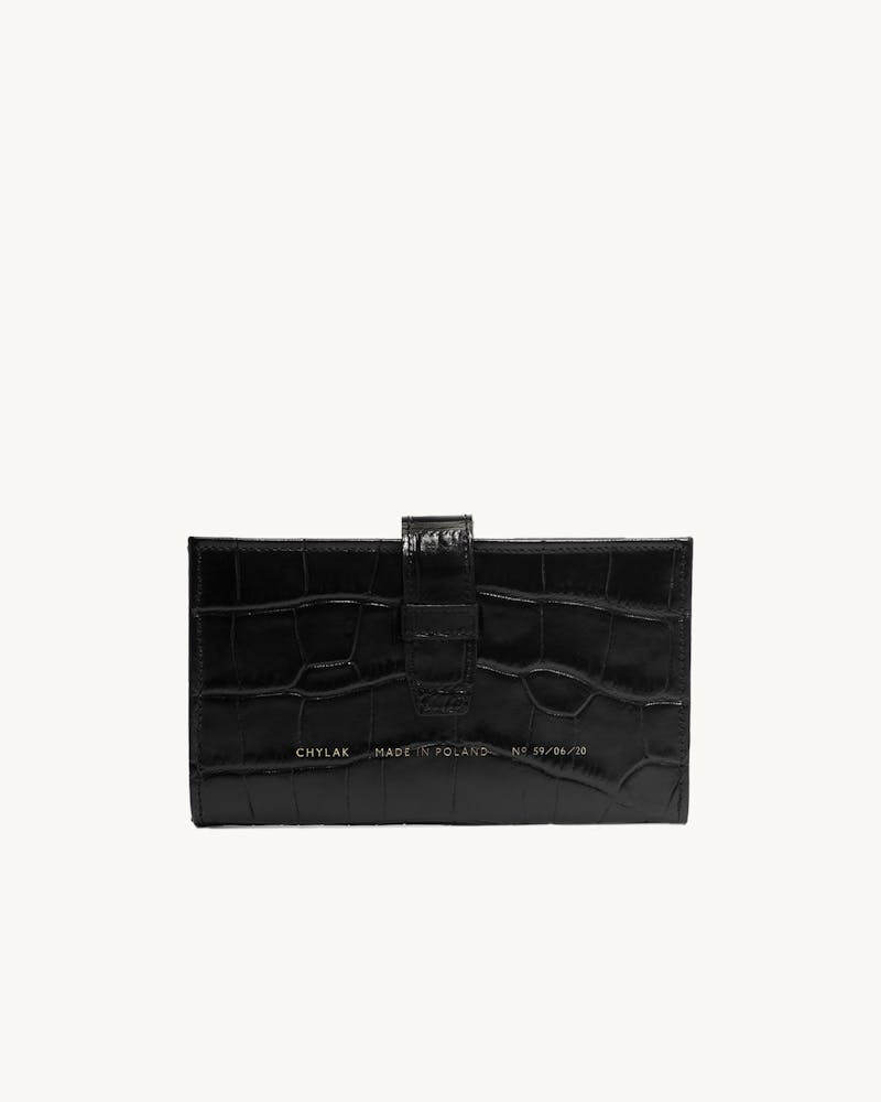 Big Classic Wallet “glossy black crocodile” #1