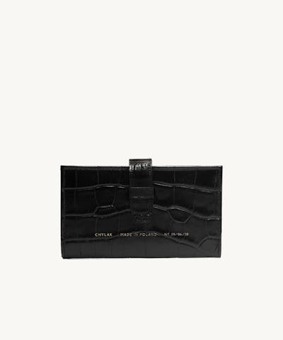 Big Classic Wallet “glossy black crocodile”
