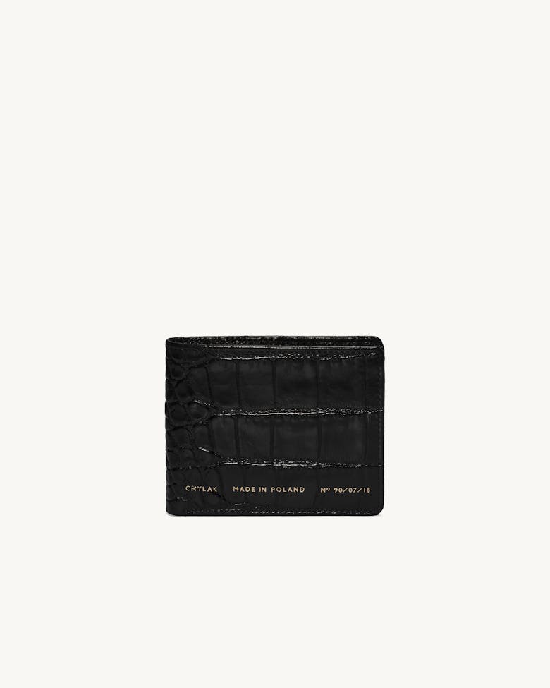 Boyfriend Wallet “glossy black crocodile”