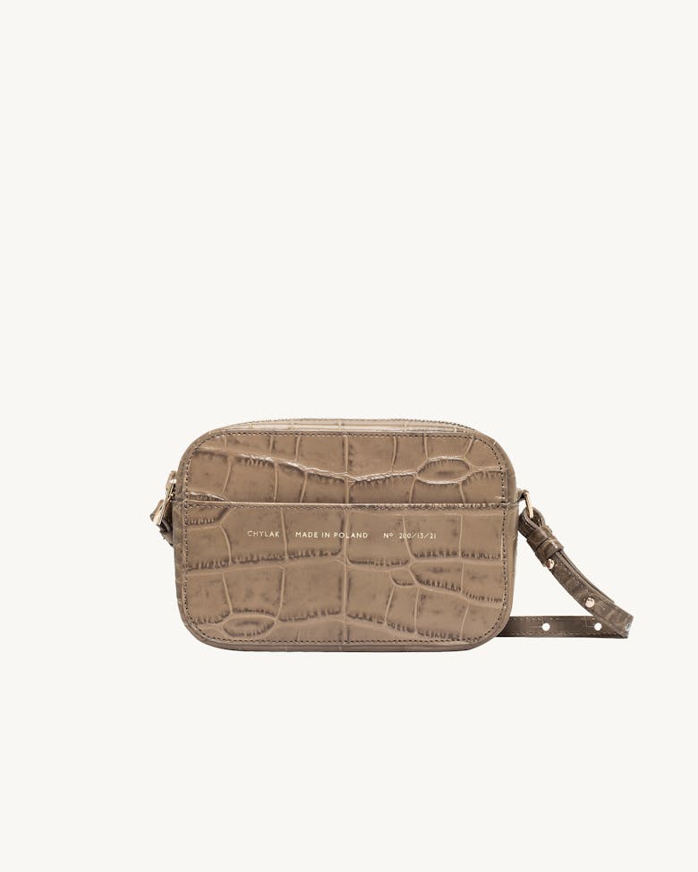 Camera Bag “beige crocodile”