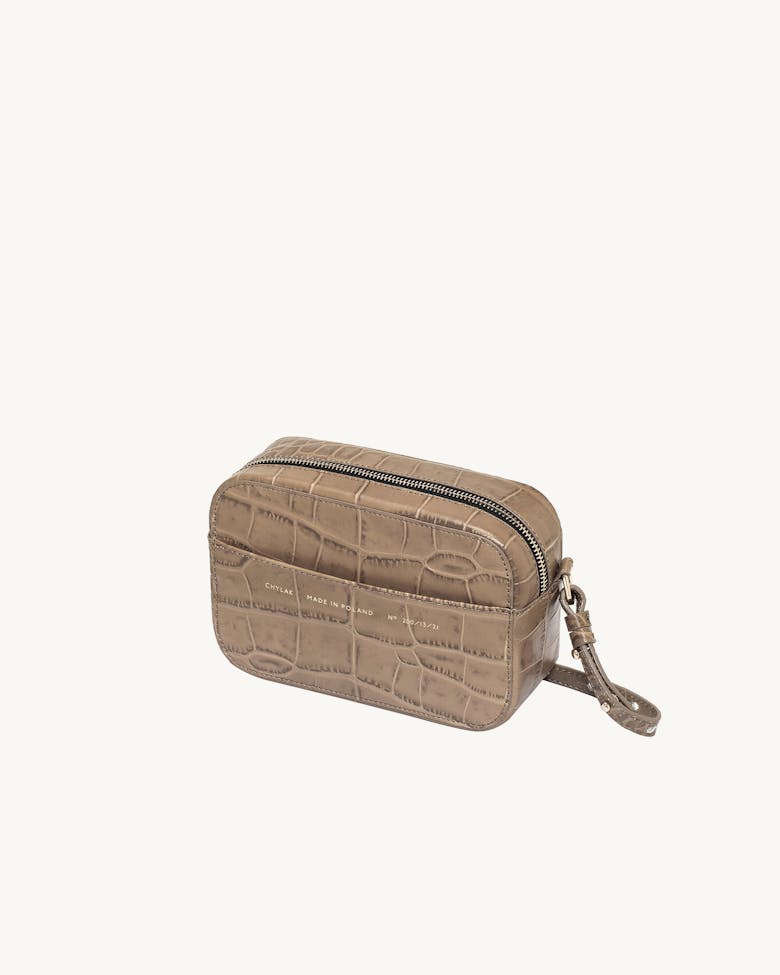 Camera Bag “beige crocodile”