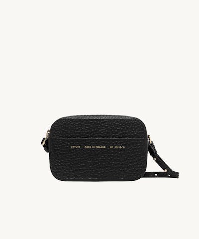 Camera Bag “black pebbled leather”