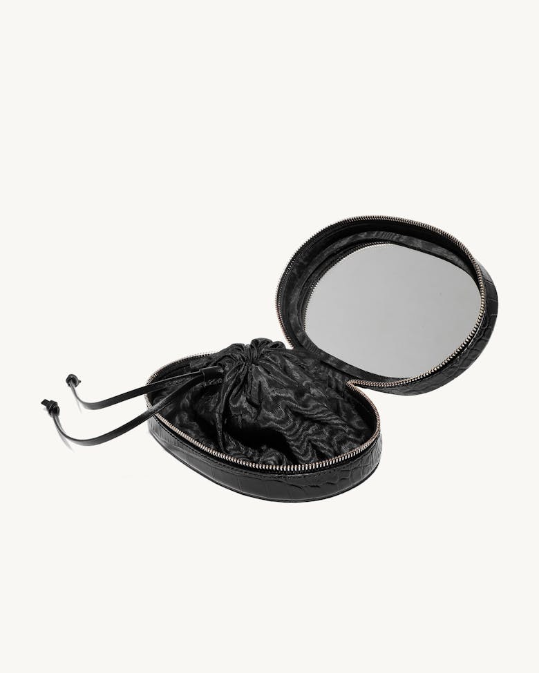 Ellipse Bag “glossy black crocodile”