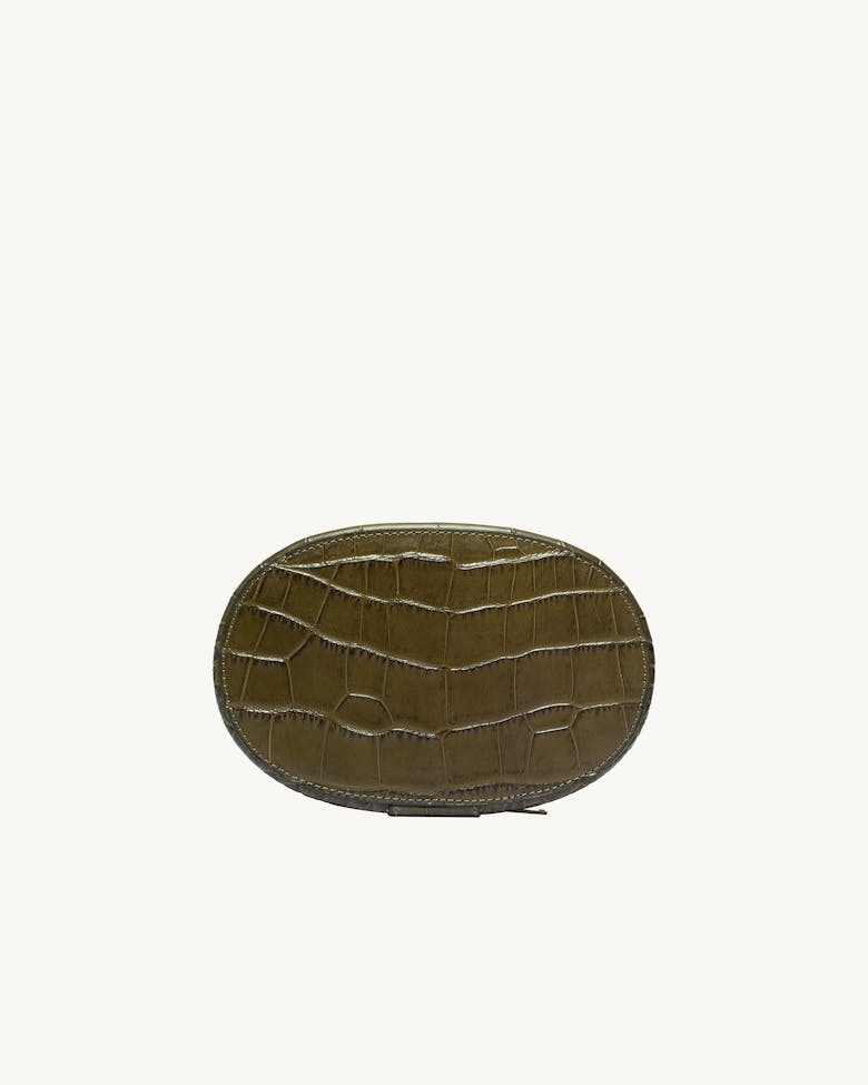 Ellipse Clutch “olive crocodile”