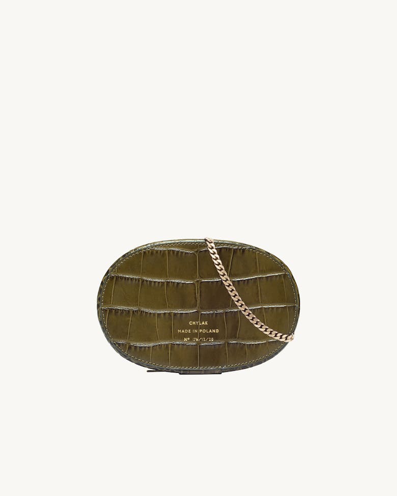Ellipse Bag “olive crocodile”