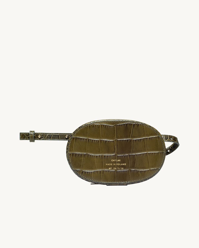 Ellipse Bag “olive crocodile”