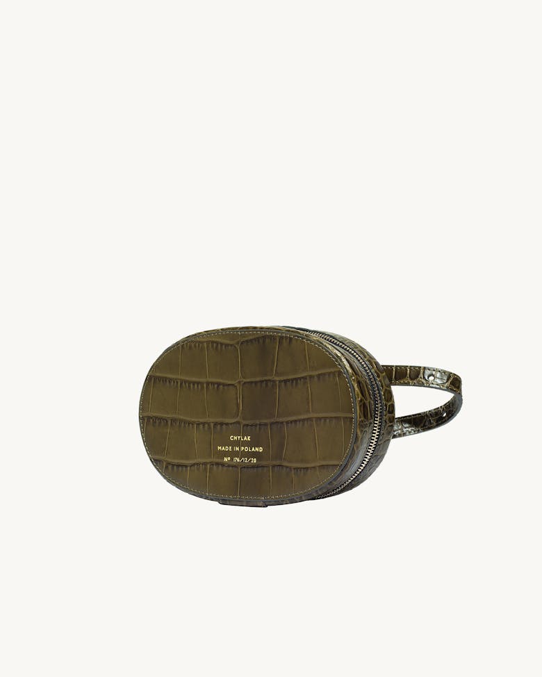 Ellipse Bag “olive crocodile”