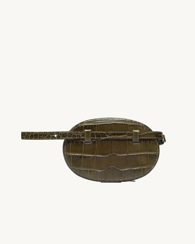 Ellipse Bag “olive crocodile”