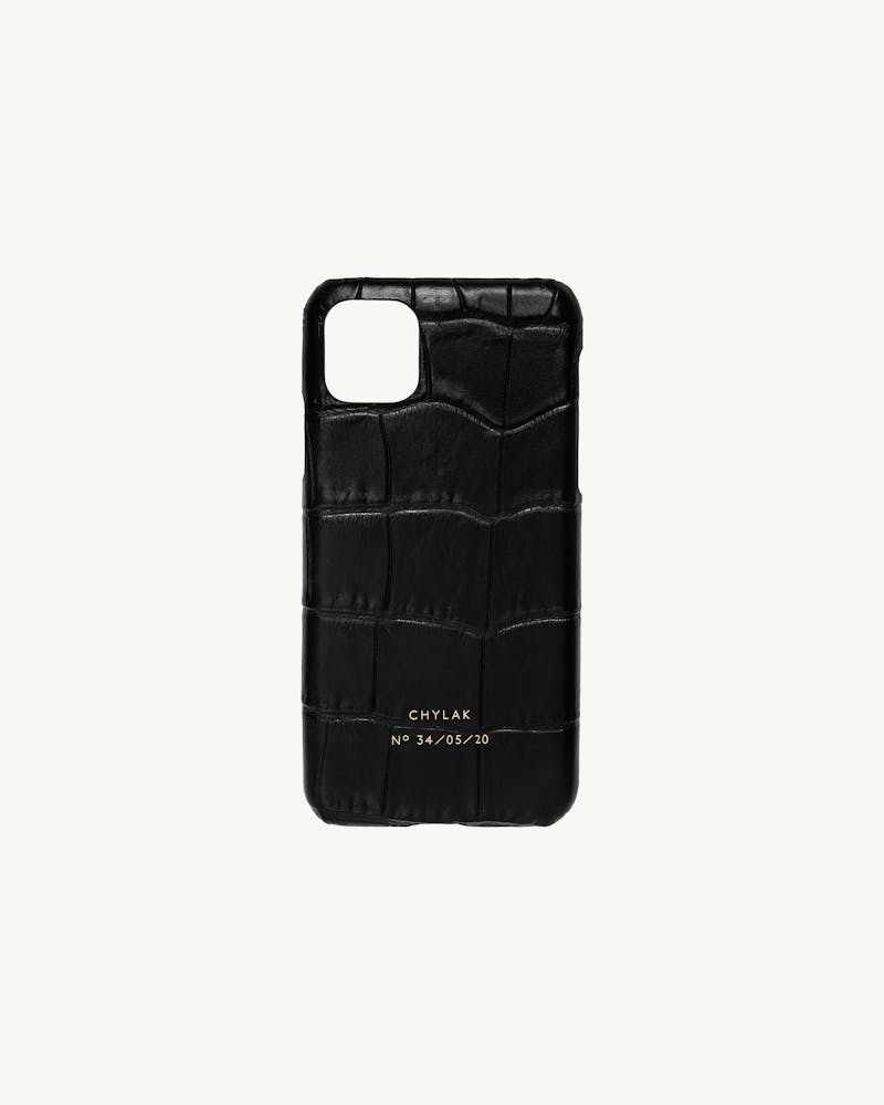 iPhone 11 PRO MAX Case “glossy black crocodile” #1