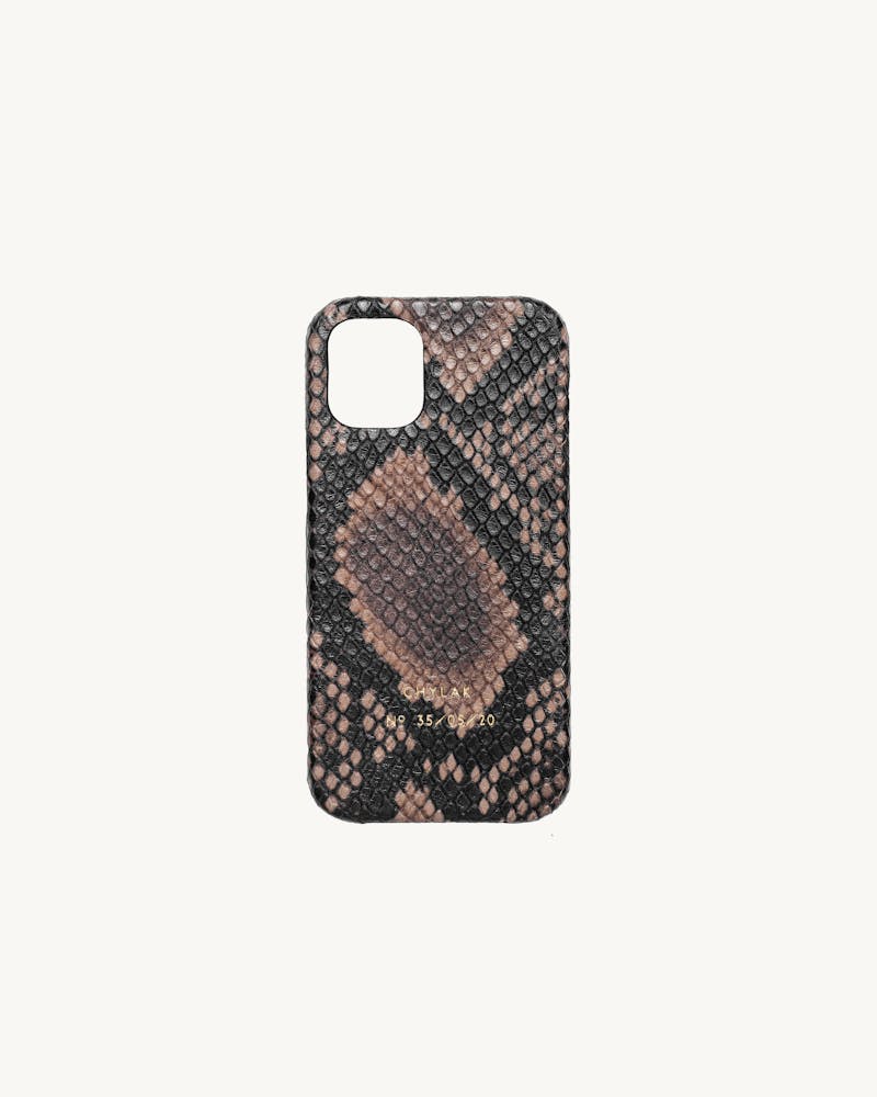 iPhone 12 MINI Case “brown python” #1