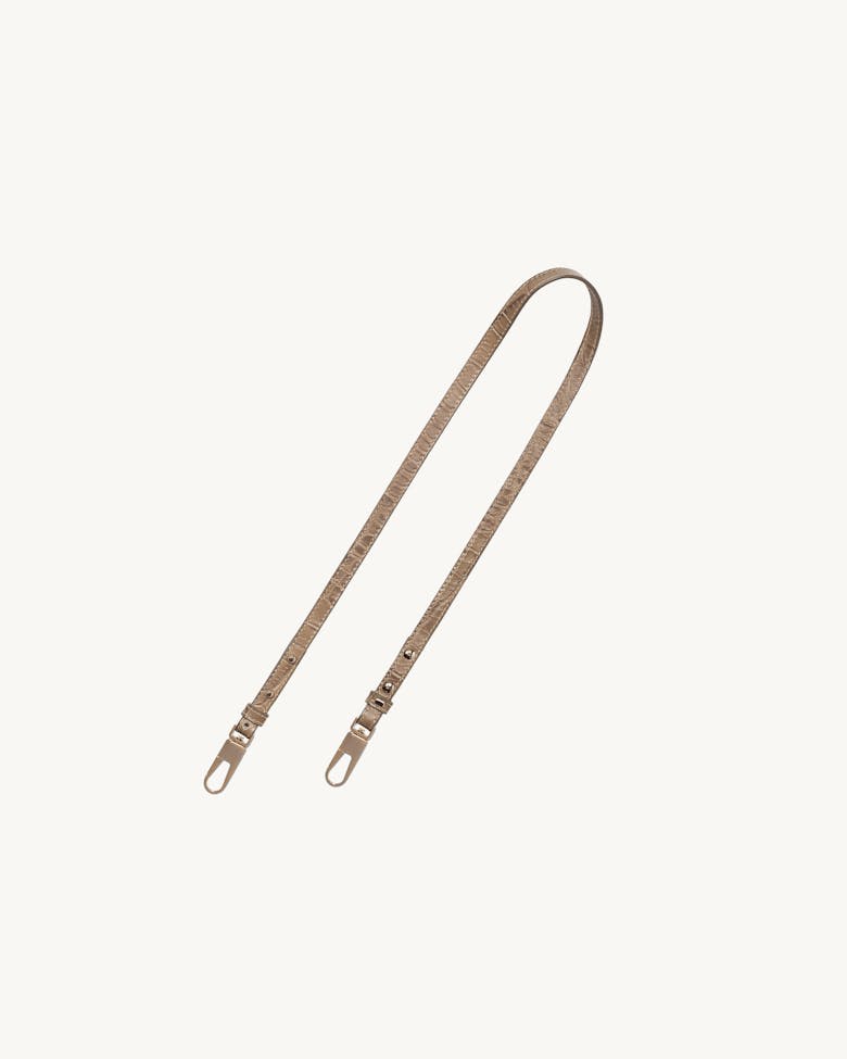 Long Strap “beige crocodile”