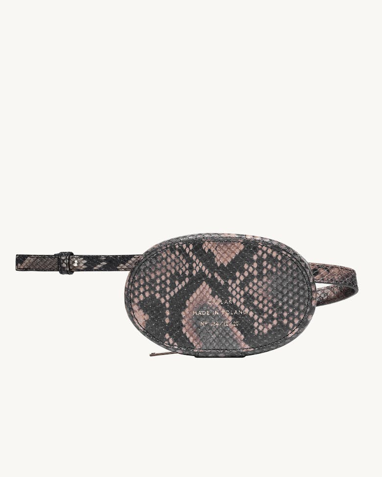 Mini Ellipse Bag “brown python”