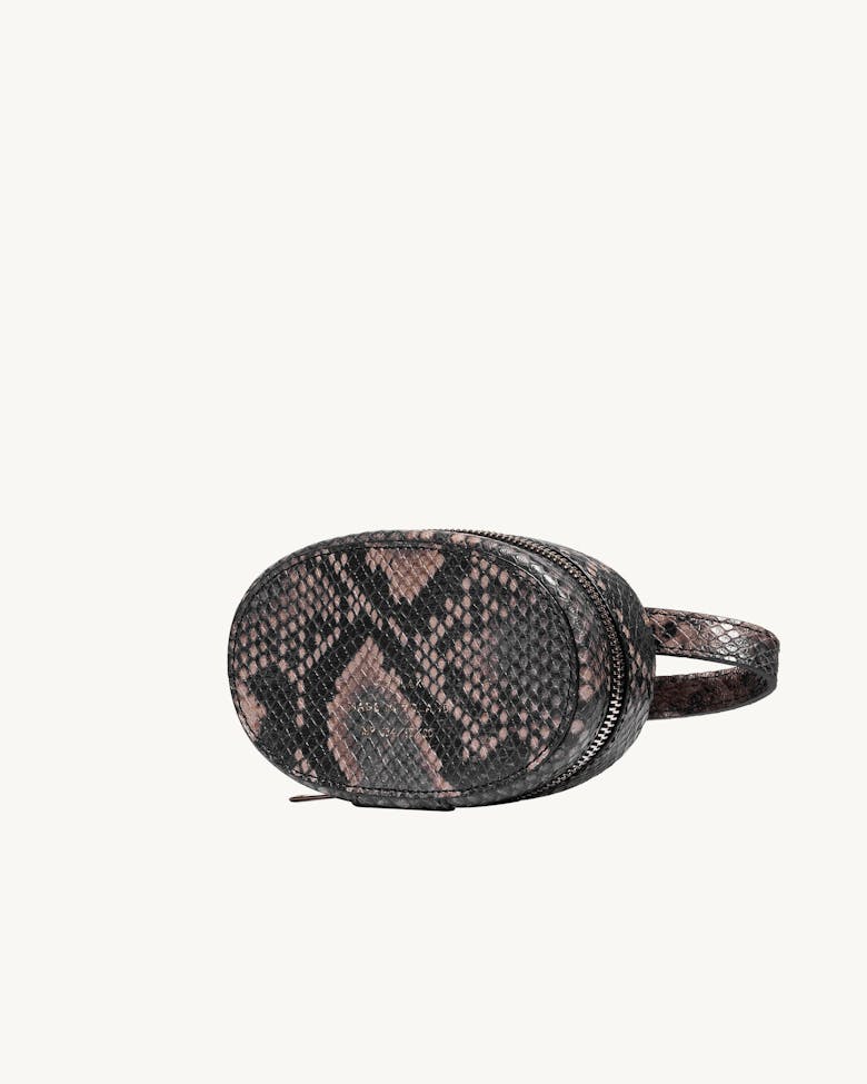 Mini Ellipse Bag “brown python”