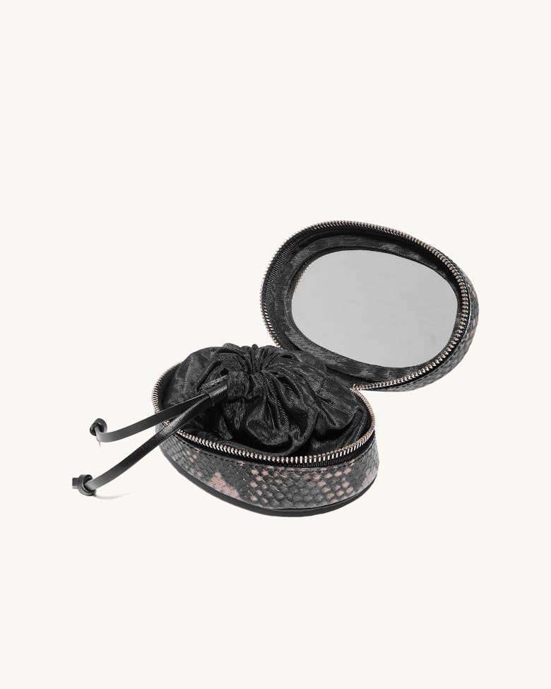 Mini Ellipse Bag “brown python”