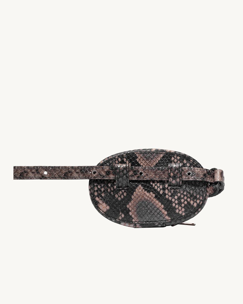 Mini Ellipse Bag “brown python”