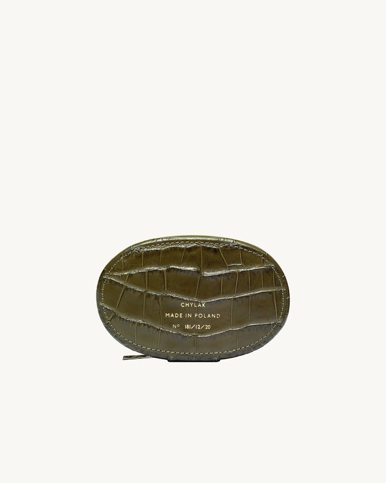 Mini Ellipse Bag “olive crocodile”