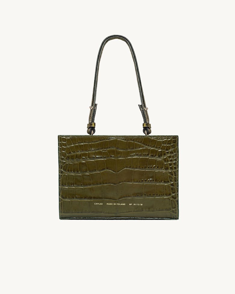 Clutch “olive crocodile” 