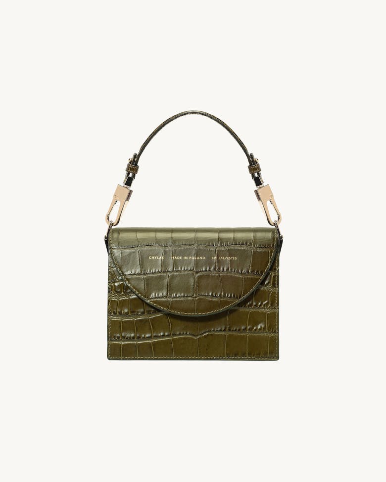 Retro Bag “olive crocodile”