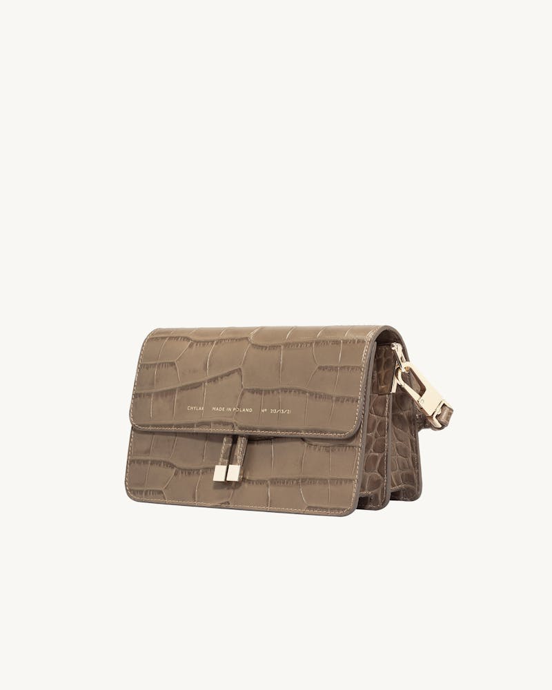 Shoulder Bag “beige crocodile” Chylak