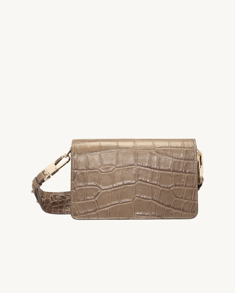 Shoulder Bag “beige crocodile”