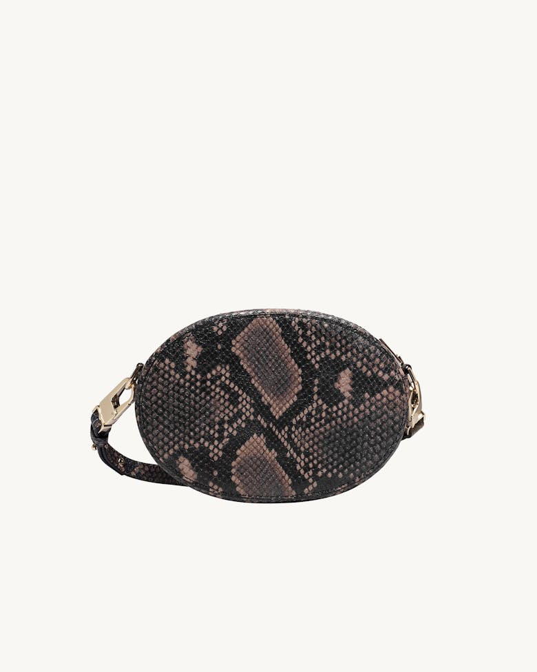Ellipse Shoulder Bag “brown python”