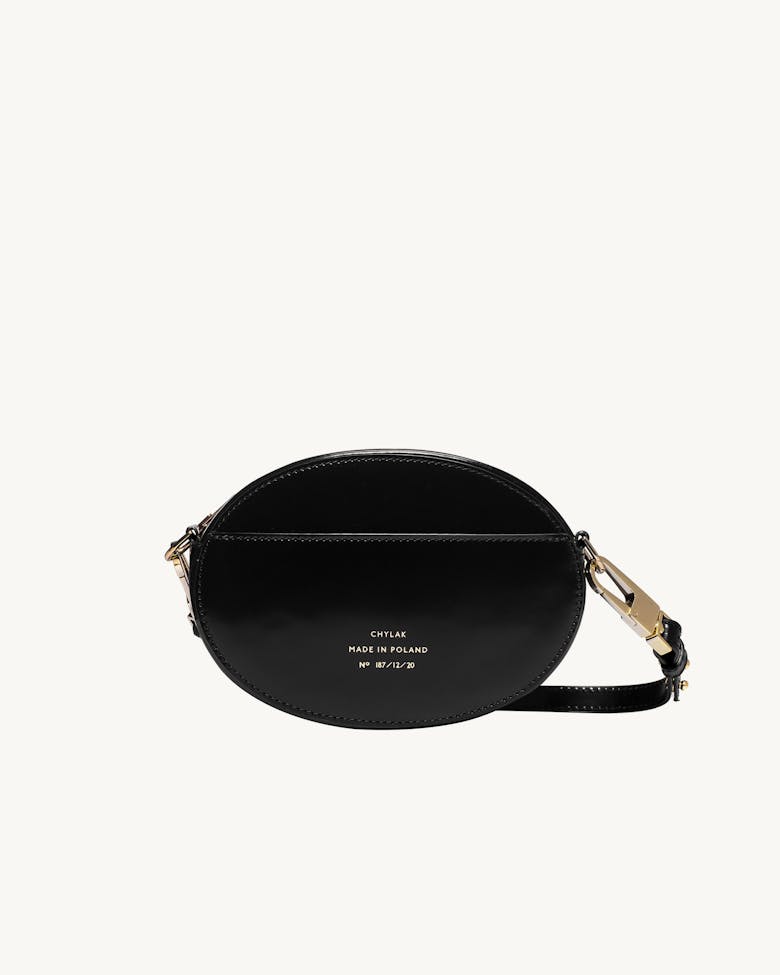 Ellipse Shoulder Bag “glossy black”